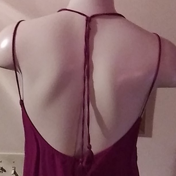 Free People Slinky Boho Plum Camisole Tank Top - Picture 2 of 6